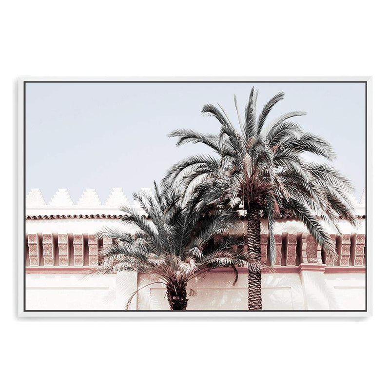 Moroccan Palms-The Paper Tree-architecture,boho,green,landscape,moroccan,morocco,neutral,palm,palm tree,palms,premium art print,wall art,Wall_Art,Wall_Art_Prints,yellow