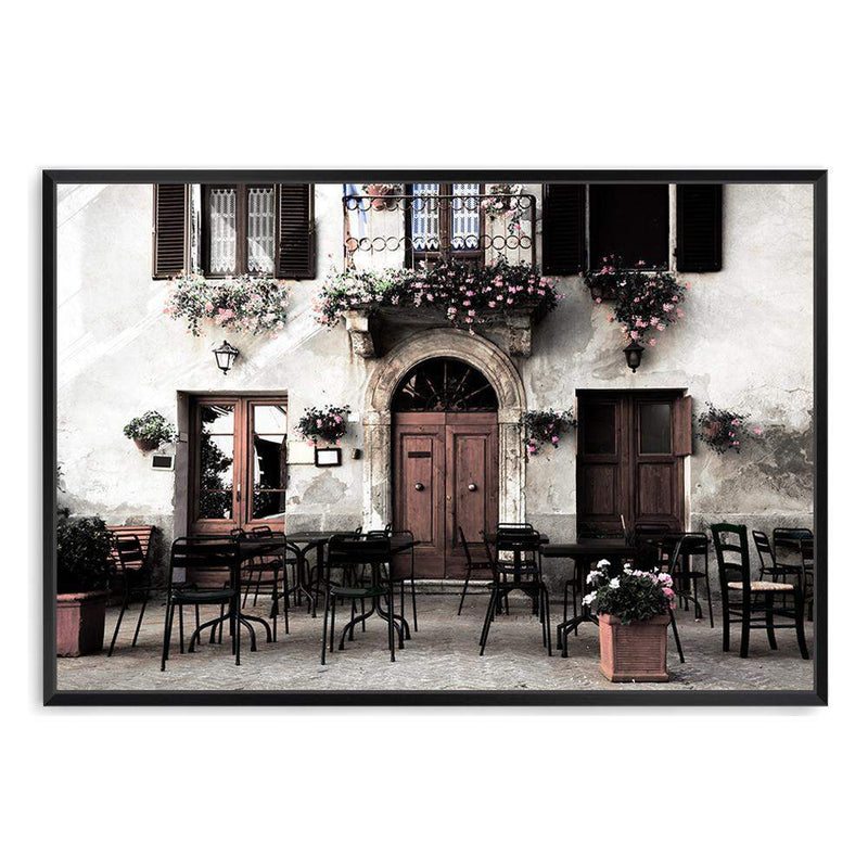 The Italian Cafe-The Paper Tree-architecture,boho,cafe,italian,italy,landscape,neutral,premium art print,romantic,tan,tuscan,tuscany,wall art,Wall_Art,Wall_Art_Prints