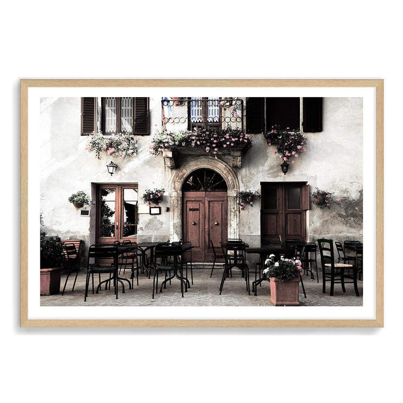 The Italian Cafe-The Paper Tree-architecture,boho,cafe,italian,italy,landscape,neutral,premium art print,romantic,tan,tuscan,tuscany,wall art,Wall_Art,Wall_Art_Prints