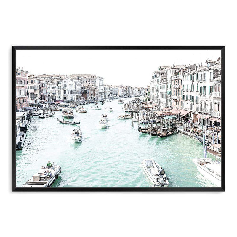 Venice Canals-The Paper Tree-architecture,boat,building,canal,hamptons,italy,landscape,premium art print,travel,venice,wall art,Wall_Art,Wall_Art_Prints,water