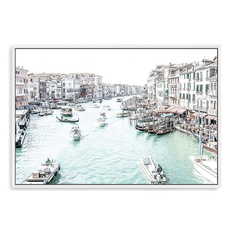 Venice Canals-The Paper Tree-architecture,boat,building,canal,hamptons,italy,landscape,premium art print,travel,venice,wall art,Wall_Art,Wall_Art_Prints,water