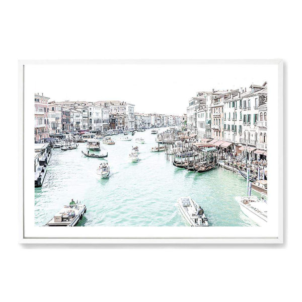 Venice Canals-The Paper Tree-architecture,boat,building,canal,hamptons,italy,landscape,premium art print,travel,venice,wall art,Wall_Art,Wall_Art_Prints,water