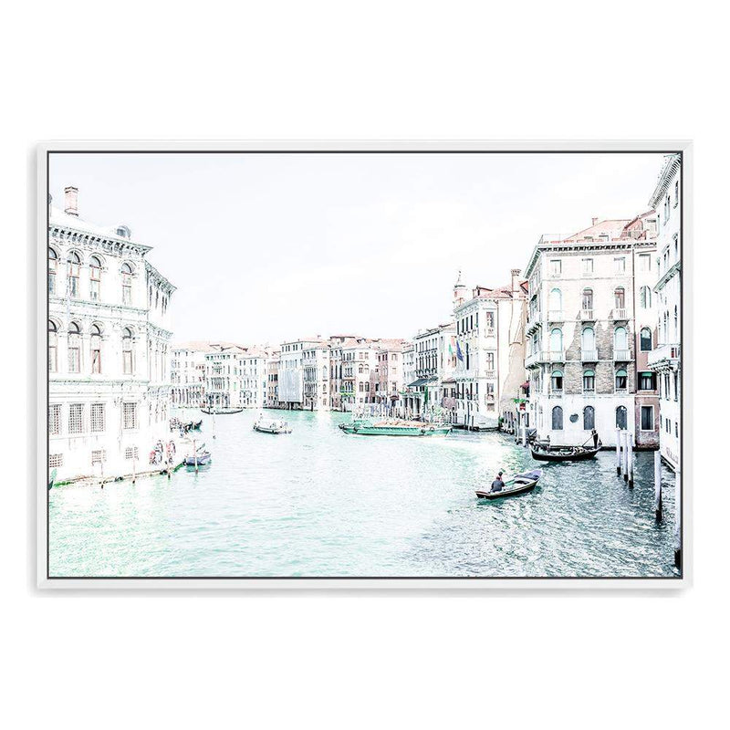 Venice Canals II-The Paper Tree-architecture,boat,building,canal,hamptons,italy,landscape,premium art print,travel,venice,wall art,Wall_Art,Wall_Art_Prints,water