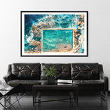 Ocean Pool II-The Paper Tree-aerial,australia,australian,australian beach,australiana,beach,blue,coast,coastal,hamptons,landscape,ocean,ocean pool,premium art print,rock pool,rocks,sydney,sydney beach,teal,wall art,Wall_Art,Wall_Art_Prints,water