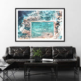 Ocean Pool-The Paper Tree-aerial,australia,australian,australian beach,australiana,beach,blue,coast,coastal,hamptons,landscape,muted tone,ocean,ocean pool,premium art print,rock pool,rocks,sydney,sydney beach,teal,wall art,Wall_Art,Wall_Art_Prints,water