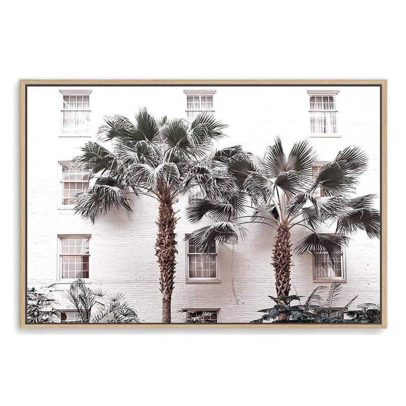 The White Palm Hotel-The Paper Tree-architecture,botanical,coastal,designer,hamptons,hotel,landscape,muted tone,neutral,palm,palm tree,premium art print,resort,wall art,Wall_Art,Wall_Art_Prints,white,white building