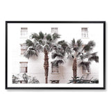 The White Palm Hotel-The Paper Tree-architecture,botanical,coastal,designer,hamptons,hotel,landscape,muted tone,neutral,palm,palm tree,premium art print,resort,wall art,Wall_Art,Wall_Art_Prints,white,white building