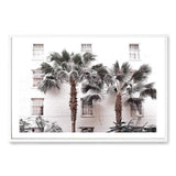 The White Palm Hotel-The Paper Tree-architecture,botanical,coastal,designer,hamptons,hotel,landscape,muted tone,neutral,palm,palm tree,premium art print,resort,wall art,Wall_Art,Wall_Art_Prints,white,white building