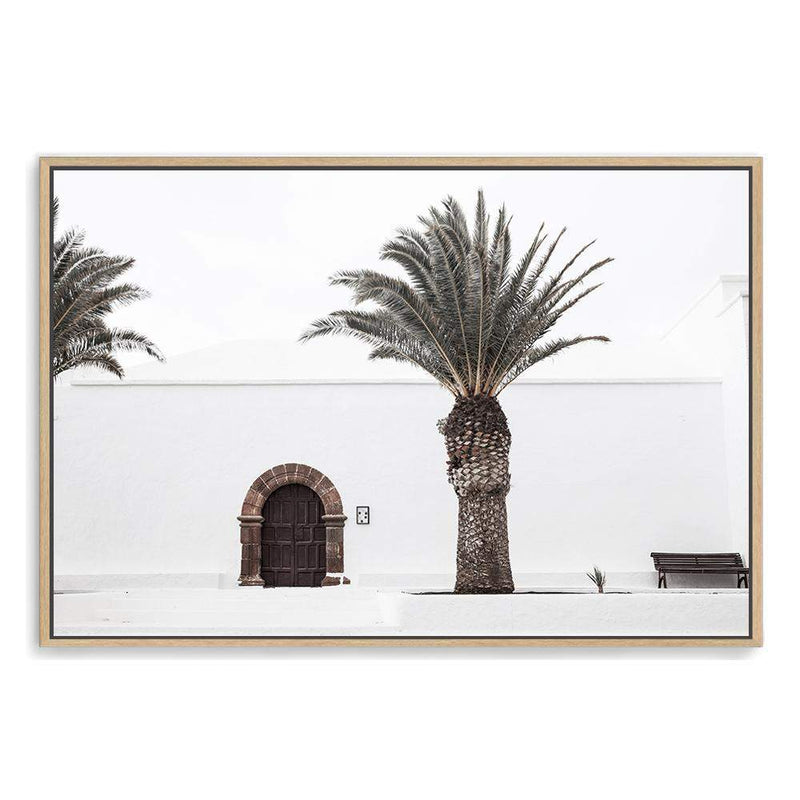 The Spanish Church-The Paper Tree-architecture,boho,building,church,hamptons,landscape,neutral,old building,palm,palm tree,premium art print,spain,spanish,travel,wall art,Wall_Art,Wall_Art_Prints,white