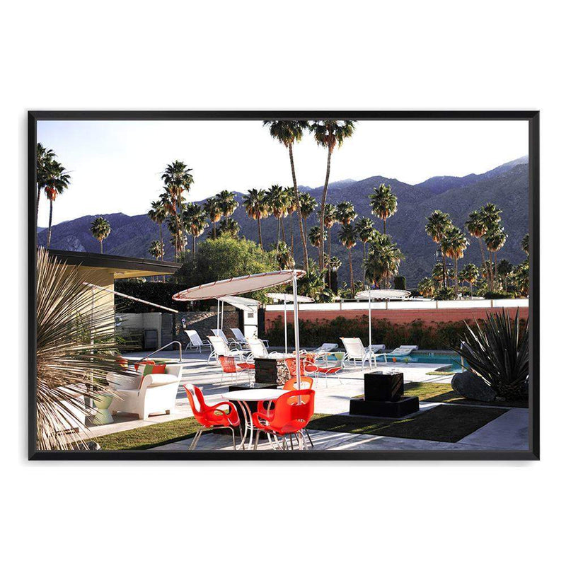 Palm Springs Resort-The Paper Tree-architecture,building,hotel,motel,muted tone,palm,palm springs,palm tree,pool,premium art print,resort,retro,slim Aarons,spa,vintage,wall art,Wall_Art,Wall_Art_Prints