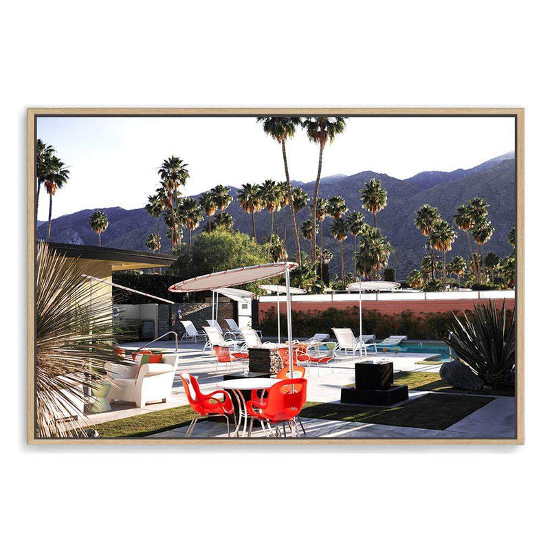 Palm Springs Resort-The Paper Tree-architecture,building,hotel,motel,muted tone,palm,palm springs,palm tree,pool,premium art print,resort,retro,slim Aarons,spa,vintage,wall art,Wall_Art,Wall_Art_Prints