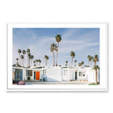 Palm Springs House-The Paper Tree-america,architecture,blue,building,california,home,house,landscape,mid centrury,palm,palm springs,palm tree,premium art print,property,retro,slim aarons,vintage,wall art,Wall_Art,Wall_Art_Prints,white