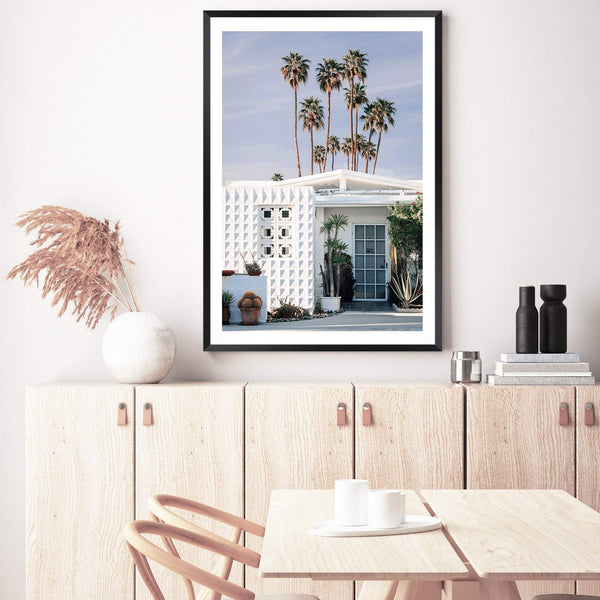 The Palm Springs Property-The Paper Tree-architecture,building,california,house,mid century,midcentury,palm,palm springs,portrait,premium art print,property,retro,slim aarons,wall art,Wall_Art,Wall_Art_Prints