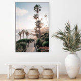 Beach Side Palm Springs-The Paper Tree-beach,blue,california,coast,coastal,coastline,green,hamptons,hotel,mid century,midcentury,motel,palm,palm springs,palm trees,portrait,premium art print,resort,retro,slim aarons,wall art,Wall_Art,Wall_Art_Prints,yellow