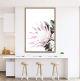 Pink Protea-The Paper Tree-dusty pink,floral,flower,flowers,pink flower,pink protea,portrait,premium art print,protea,protea flower,protea flowers,wall art,Wall_Art,Wall_Art_Prints