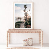 Beach Side Palm Springs-The Paper Tree-beach,blue,california,coast,coastal,coastline,green,hamptons,hotel,mid century,midcentury,motel,palm,palm springs,palm trees,portrait,premium art print,resort,retro,slim aarons,wall art,Wall_Art,Wall_Art_Prints,yellow