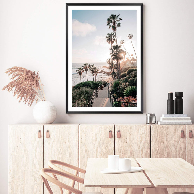 Beach Side Palm Springs-The Paper Tree-beach,blue,california,coast,coastal,coastline,green,hamptons,hotel,mid century,midcentury,motel,palm,palm springs,palm trees,portrait,premium art print,resort,retro,slim aarons,wall art,Wall_Art,Wall_Art_Prints,yellow