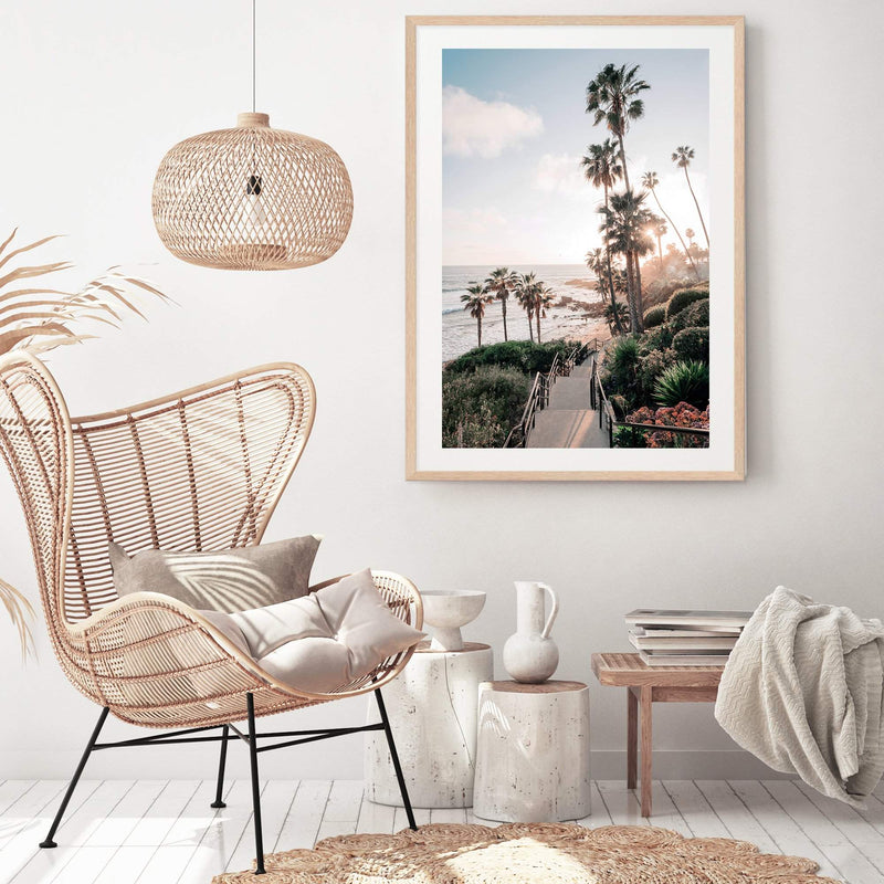 Beach Side Palm Springs-The Paper Tree-beach,blue,california,coast,coastal,coastline,green,hamptons,hotel,mid century,midcentury,motel,palm,palm springs,palm trees,portrait,premium art print,resort,retro,slim aarons,wall art,Wall_Art,Wall_Art_Prints,yellow