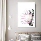 Pink Protea-The Paper Tree-dusty pink,floral,flower,flowers,pink flower,pink protea,portrait,premium art print,protea,protea flower,protea flowers,wall art,Wall_Art,Wall_Art_Prints