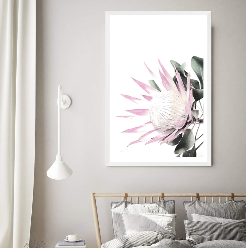 Pink Protea-The Paper Tree-dusty pink,floral,flower,flowers,pink flower,pink protea,portrait,premium art print,protea,protea flower,protea flowers,wall art,Wall_Art,Wall_Art_Prints