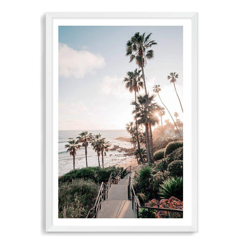 Beach Side Palm Springs-The Paper Tree-beach,blue,california,coast,coastal,coastline,green,hamptons,hotel,mid century,midcentury,motel,palm,palm springs,palm trees,portrait,premium art print,resort,retro,slim aarons,wall art,Wall_Art,Wall_Art_Prints,yellow