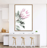 Pink Protea II-The Paper Tree-dusty pink,floral,flower,flowers,pink flower,pink protea,portrait,premium art print,protea,protea flower,protea flowers,wall art,Wall_Art,Wall_Art_Prints