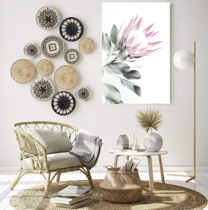 Pink Protea II-The Paper Tree-dusty pink,floral,flower,flowers,pink flower,pink protea,portrait,premium art print,protea,protea flower,protea flowers,wall art,Wall_Art,Wall_Art_Prints