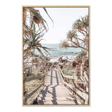 Stairs To The Beach-The Paper Tree-australian beach,beach,beach stairs,boho,coast,coastal,hamptons,musted tone,pandanus,portrait,premium art print,stairs,wall art,Wall_Art,Wall_Art_Prints