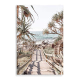 Stairs To The Beach-The Paper Tree-australian beach,beach,beach stairs,boho,coast,coastal,hamptons,musted tone,pandanus,portrait,premium art print,stairs,wall art,Wall_Art,Wall_Art_Prints