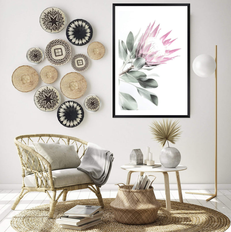 Pink Protea II-The Paper Tree-dusty pink,floral,flower,flowers,pink flower,pink protea,portrait,premium art print,protea,protea flower,protea flowers,wall art,Wall_Art,Wall_Art_Prints