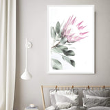 Pink Protea II-The Paper Tree-dusty pink,floral,flower,flowers,pink flower,pink protea,portrait,premium art print,protea,protea flower,protea flowers,wall art,Wall_Art,Wall_Art_Prints