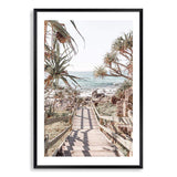 Stairs To The Beach-The Paper Tree-australian beach,beach,beach stairs,boho,coast,coastal,hamptons,musted tone,pandanus,portrait,premium art print,stairs,wall art,Wall_Art,Wall_Art_Prints