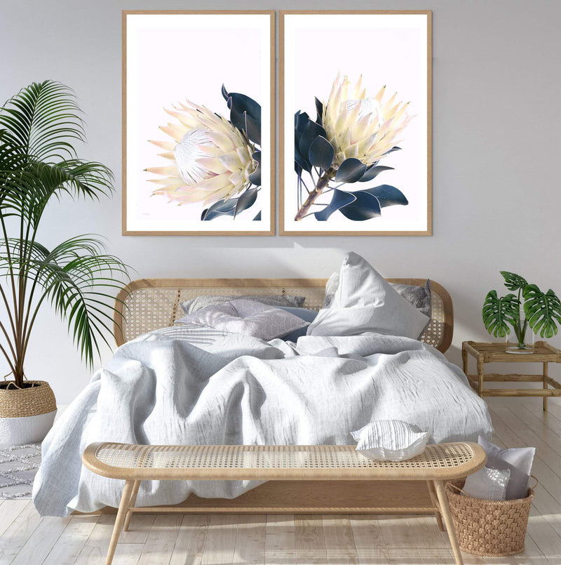 Set of 2 - Yellow Protea  & No.2-The Paper Tree-art set,Artwork,Floral,floral artwork,floral print,flower,flower print,flower print sets,flowers,portrait,premium art print,protea,protea artwork,protea flower,protea flowers,protea print,set,wall art,Wall_Art,Wall_Art_Prints,wild flower,wild flowers,yellow,yellow flower