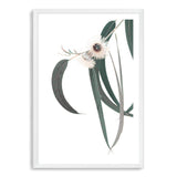 White Eucalyptus Flower II-The Paper Tree-australian native,botanical,eucalyptus,flower,gum,gum leaves,hamptons,leaf,leaves,native,portrait,premium art print,wall art,Wall_Art,Wall_Art_Prints,white flower,wild flower