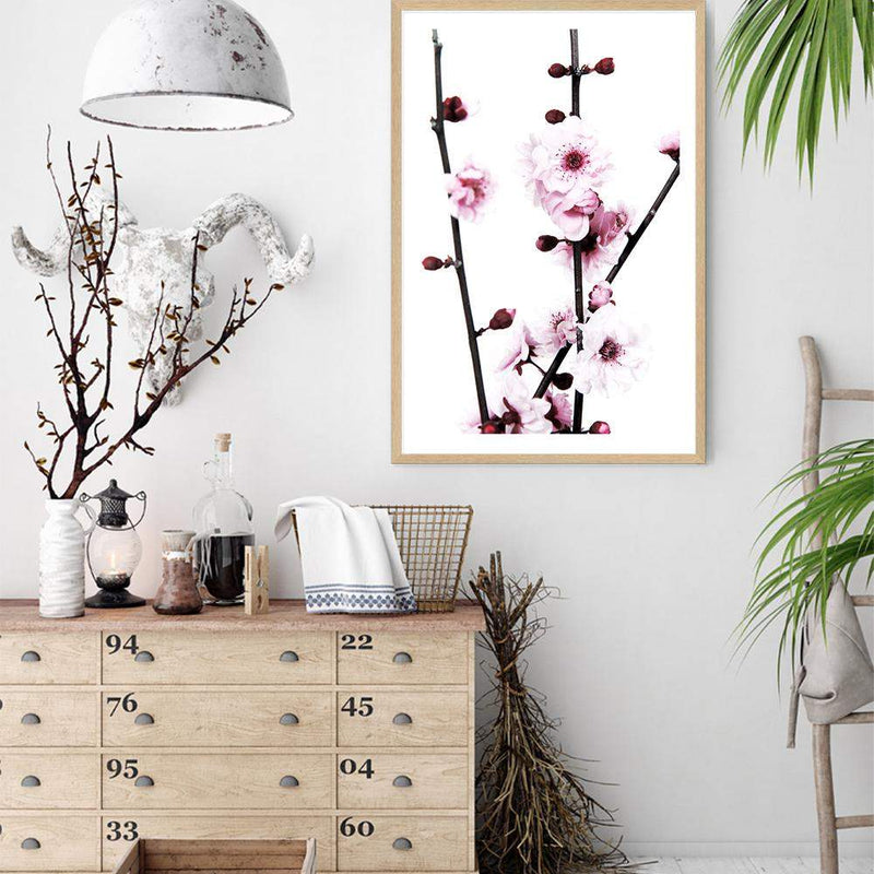 Cherry Blossom-The Paper Tree-bloom,blossom,cherry blossom,floral,flower,pink,portrait,premium art print,wall art,Wall_Art,Wall_Art_Prints