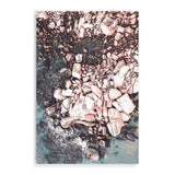 Ocean Rocks III-The Paper Tree-aerial,beach,coast,coastal,hamptons,muted tone,ocean,peach,pink,Portrait,premium art print,rocks,teal,wall art,Wall_Art,Wall_Art_Prints,water