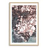 Ocean Rocks III-The Paper Tree-aerial,beach,coast,coastal,hamptons,muted tone,ocean,peach,pink,Portrait,premium art print,rocks,teal,wall art,Wall_Art,Wall_Art_Prints,water