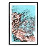 Teal Ocean Rocks III-The Paper Tree-aerial,beach,coast,coastal,hamptons,ocean,portrait,premium art print,rocks,teal,wall art,Wall_Art,Wall_Art_Prints,water