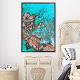 Teal Ocean Rocks IIII-The Paper Tree-aerial,beach,coast,coastal,hamptons,ocean,portrait,premium art print,rocks,teal,wall art,Wall_Art,Wall_Art_Prints,water