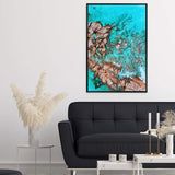 Teal Ocean Rocks IIII-The Paper Tree-aerial,beach,coast,coastal,hamptons,ocean,portrait,premium art print,rocks,teal,wall art,Wall_Art,Wall_Art_Prints,water