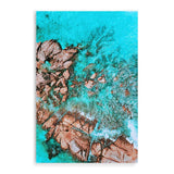 Teal Ocean Rocks IIII-The Paper Tree-aerial,beach,coast,coastal,hamptons,ocean,portrait,premium art print,rocks,teal,wall art,Wall_Art,Wall_Art_Prints,water