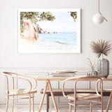 Seaside Oasis-The Paper Tree-beach,coast,coastal,coastline,hamptons,leaves,oasis,ocean,premium art print,private beach,trees,wall art,Wall_Art,Wall_Art_Prints,water,waves