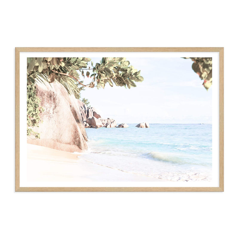 Seaside Oasis-The Paper Tree-beach,coast,coastal,coastline,hamptons,leaves,oasis,ocean,premium art print,private beach,trees,wall art,Wall_Art,Wall_Art_Prints,water,waves