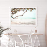 The Beach Side Swing-The Paper Tree-BEACH,boho,botanical,coast,coastal,COASTAL ART,coastline,hamptons,landscape,OCEAN,premium art print,SWING,wall art,Wall_Art,Wall_Art_Prints,WAVES