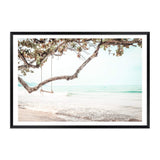 The Beach Side Swing-The Paper Tree-BEACH,boho,botanical,coast,coastal,COASTAL ART,coastline,hamptons,landscape,OCEAN,premium art print,SWING,wall art,Wall_Art,Wall_Art_Prints,WAVES