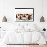 Highland Cattle-The Paper Tree-Artwork,bohemian,boho,CATTLE,framed,framed print,herd,highland bull,highland cattle,highland cow,landscape,nature,premium art print,TAN,wall art,Wall_Art,Wall_Art_Prints