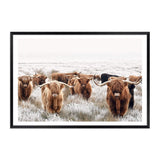 Highland Cattle-The Paper Tree-Artwork,bohemian,boho,CATTLE,framed,framed print,herd,highland bull,highland cattle,highland cow,landscape,nature,premium art print,TAN,wall art,Wall_Art,Wall_Art_Prints