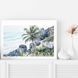 Coastal Paradise-The Paper Tree-BEACH,blue,car,coast,coastline,hamptons,landscape,mayan,mexico,ocean,palm,palm tree,premium art print,wall art,Wall_Art,Wall_Art_Prints,waves