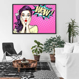 I'm Shocked Pop-The Paper Tree-cartoon,colourful,comic,eclectic,landscape,pink,pop art,premium art print,purple,unique,wall art,Wall_Art,Wall_Art_Prints,woman