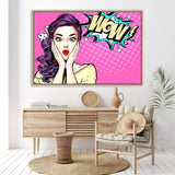 I'm Shocked Pop-The Paper Tree-cartoon,colourful,comic,eclectic,landscape,pink,pop art,premium art print,purple,unique,wall art,Wall_Art,Wall_Art_Prints,woman